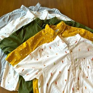 Old Navy Men’s short sleeved button downs: Back to School 5-pack